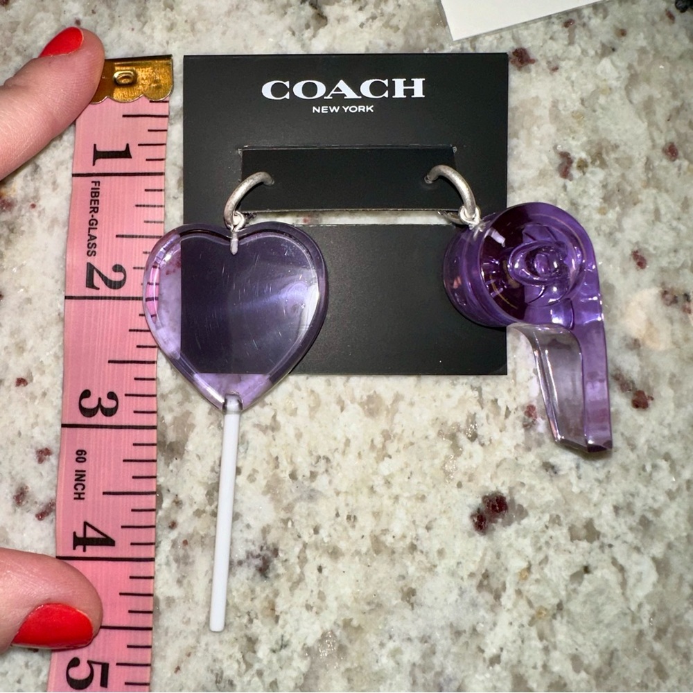 COACH Heart Lollipop Earrings - Picture 5 of 8